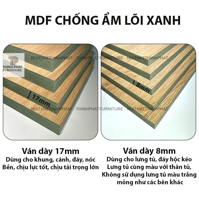 Tủ Áo Gỗ Công Nghiệp Cửa Mở, Màu Vân Gỗ Sang Trọng, 2 Hộc Kéo Ngoài TQA28