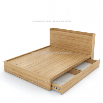 Giường Ngủ 1m6  Đầu Kệ, 2 Hộc Kéo Full, Tiện Lợi, Thời Trang Gỗ Mdf...