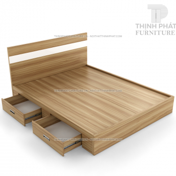 Giường Ngủ Gia Đình Hiện Đại, 2 Hộc Kéo, Bằng Gỗ Công Nghiệp Mdf...