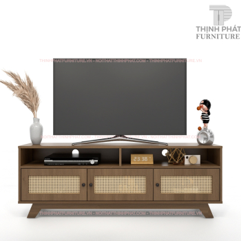 Kệ Tivi Cửa Mở Mây Đan Mắt Cáo Đa Ngăn Kệ, Giúp Tận Dụng Tối Đa...