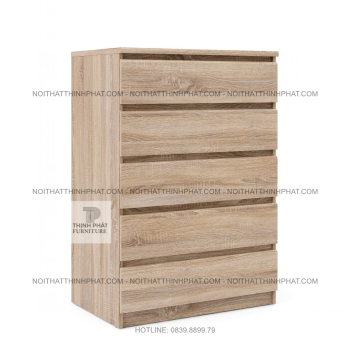 Tủ Hộc Kéo 5 Ngăn Vân Gỗ Sồi Nhẹ Nhàng Dễ Phối Màu Cho Mọi Không...