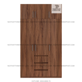 Tủ Quần Áo 2 Tầng Cửa Mở Thiết Kế Hiện Đại TQA100  (1M6 X 2M5)