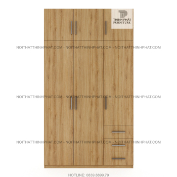 Tủ Quần Áo 2 Tầng Cửa Mở Thiết Kế Tinh Gọn TQA98 (1M4 X 2M5)