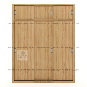 Tủ Quần Áo 2 Tầng Thiết Kế 3 Cửa Lùa, Nhiều Khoang Treo Hiện Đại...