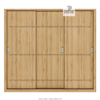 Tủ Quần Áo 3 Cửa Lùa Thiết Kế Sang Trọng TQA123 (2M2 X 2M)
