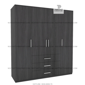 Tủ Quần Áo Cửa Mở 3 Hộc Kéo Ngoài Đa Năng TQA78 (1M8 X 2M)