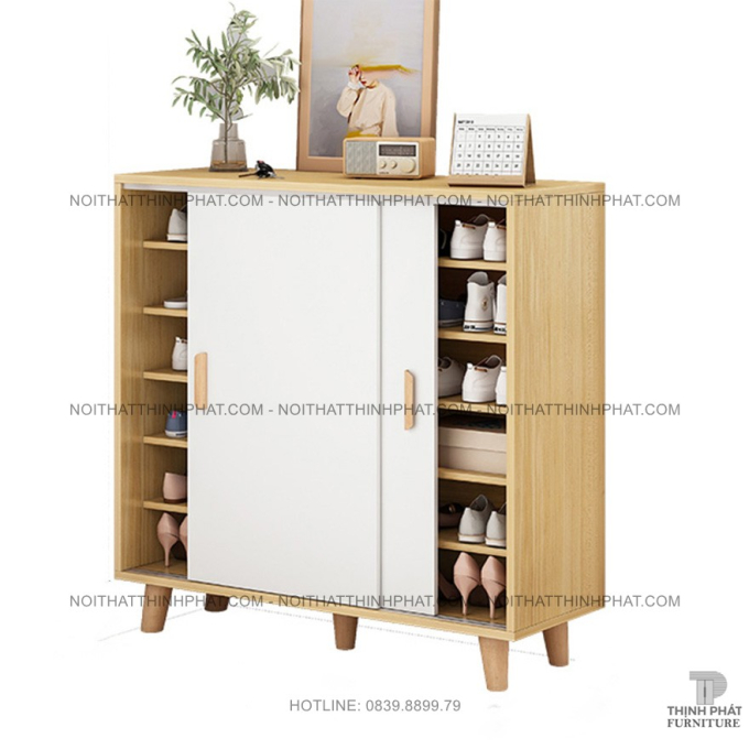 Tủ Giày Cửa Lùa Gỗ Công Nghiệp Nhiều Ngăn Chứa Được Giày Dép Cho Cả Gia Đình TG49