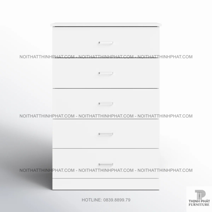 Tủ Gỗ 6 Ngăn Kéo Màu Trắng Nhỏ Gọn, Thích Hợp Cho Căn Hộ Chung Cư Hoặc Studio TNK33