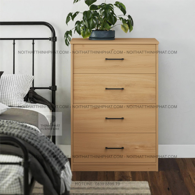 Tủ Ngăn Kéo 4 Tầng Màu Gỗ Sồi Hiện Đại Tiện Nghi TNK37