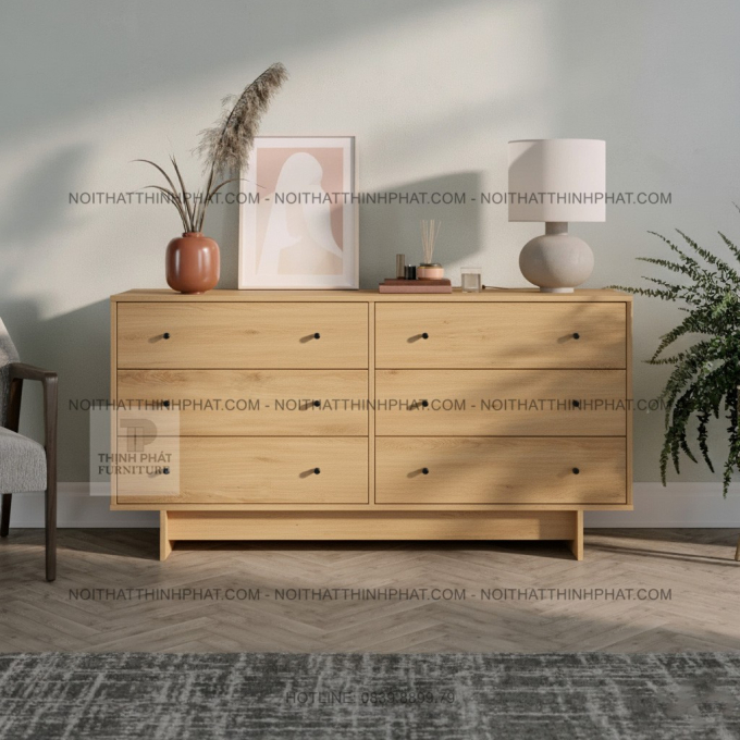 Tủ Ngăn Kéo 6 Hộc Lưu Trữ Đa Năng Cho Phòng Ngủ Kiểu Modern TNK20