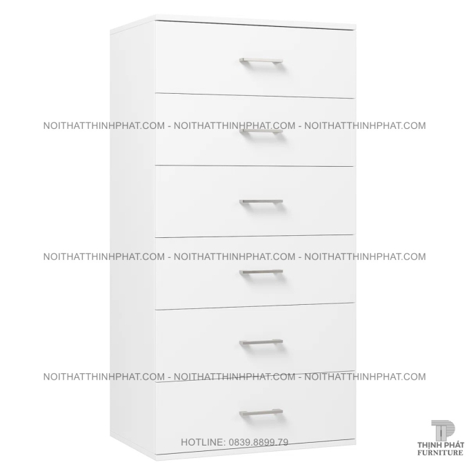 Tủ Ngăn Kéo 6 Hộc Màu Trắng Thiết Kế Dáng Cao, Giải Pháp Lưu Trữ Linh Hoạt Cho Đồ Dùng Cá Nhân TNK44