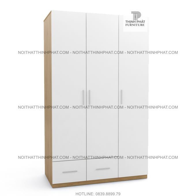 Tủ Quần Áo 1m2 X 2m, Kiểu Dáng Hiện Đại, Tối Giản, Gỗ Mdf TQA22