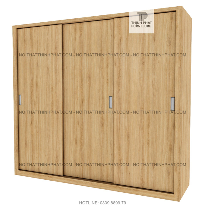 Tủ Quần Áo 3 Cửa Lùa Thiết Kế Sang Trọng TQA123 (2M2 X 2M)
