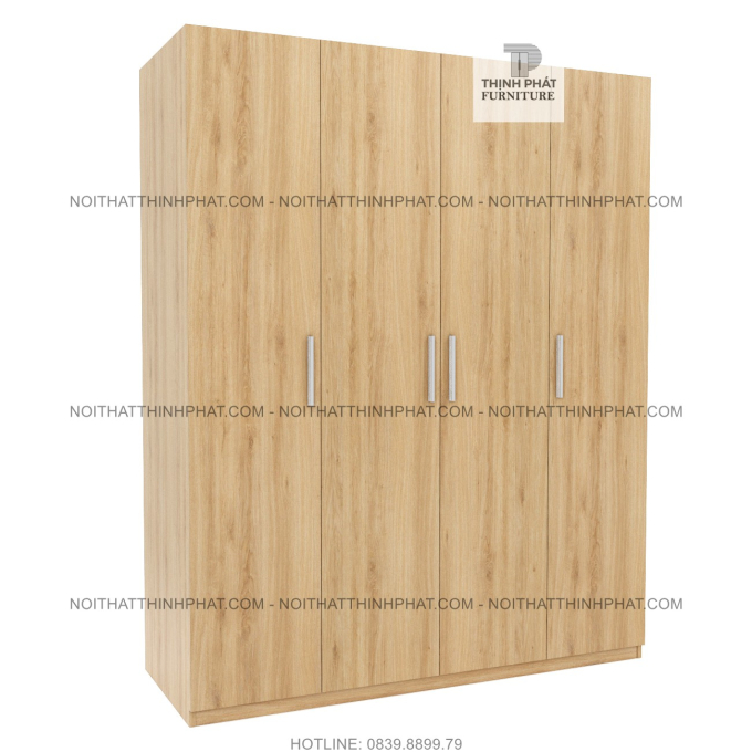 Tủ Quần Áo 4 Cửa Mở Thiết Kế Treo Nhiều TQA125 (1M6 X 2M)