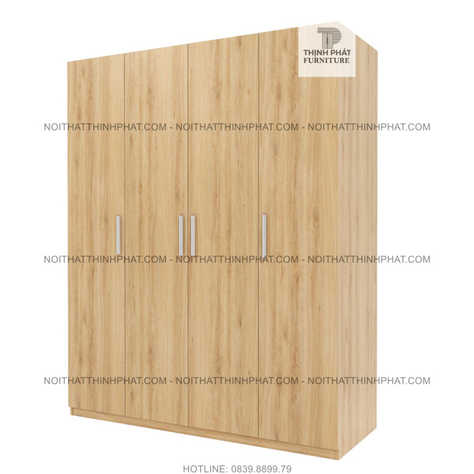 Tủ Quần Áo 4 Cửa Mở Thiết Kế Treo Nhiều TQA125 (1M6 X 2M)