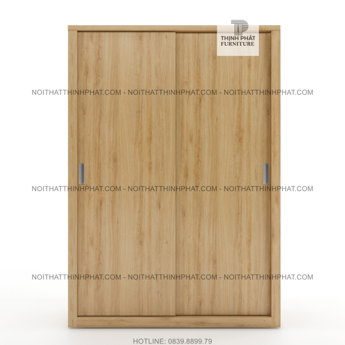 Tủ Quần Áo Cửa Lùa 1m2 X 2m Thiết Kế Thanh Lịch Gỗ Mdf Phủ Melamine TQA05