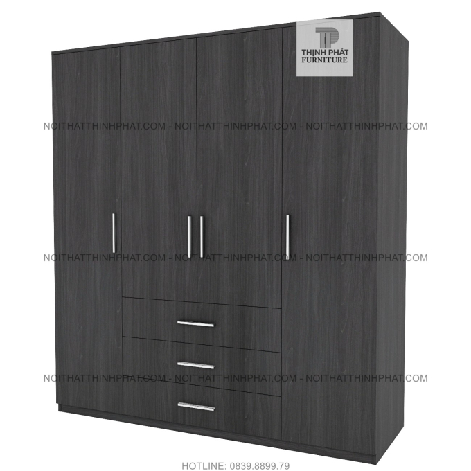 Tủ Quần Áo Cửa Mở 3 Hộc Kéo Ngoài Đa Năng TQA78 (1M8 X 2M)