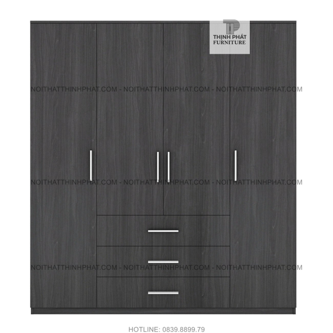Tủ Quần Áo Cửa Mở 3 Hộc Kéo Ngoài Đa Năng TQA78 (1M8 X 2M)
