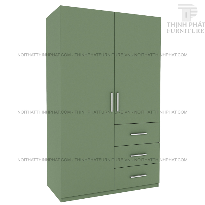 Tủ Quần Áo Màu Xanh Rêu Cửa MởTiết Kiệm Không Gian TQA73 (1m2 x 2m)